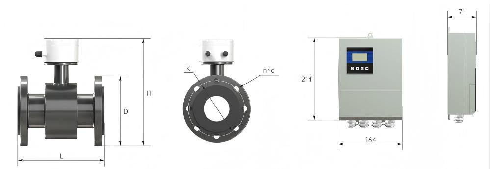 電磁流量計-外形尺寸