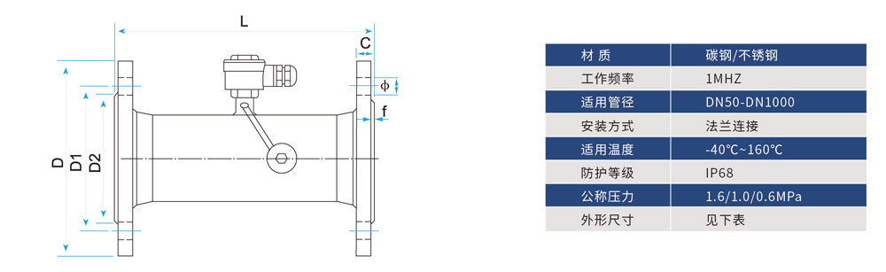 標準管段式傳感器 標準管段式傳感器