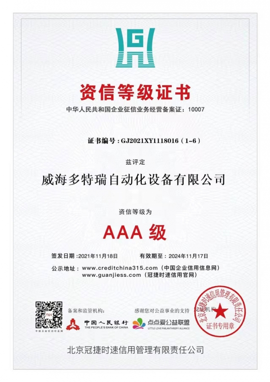 資信等級(jí)證書(shū)